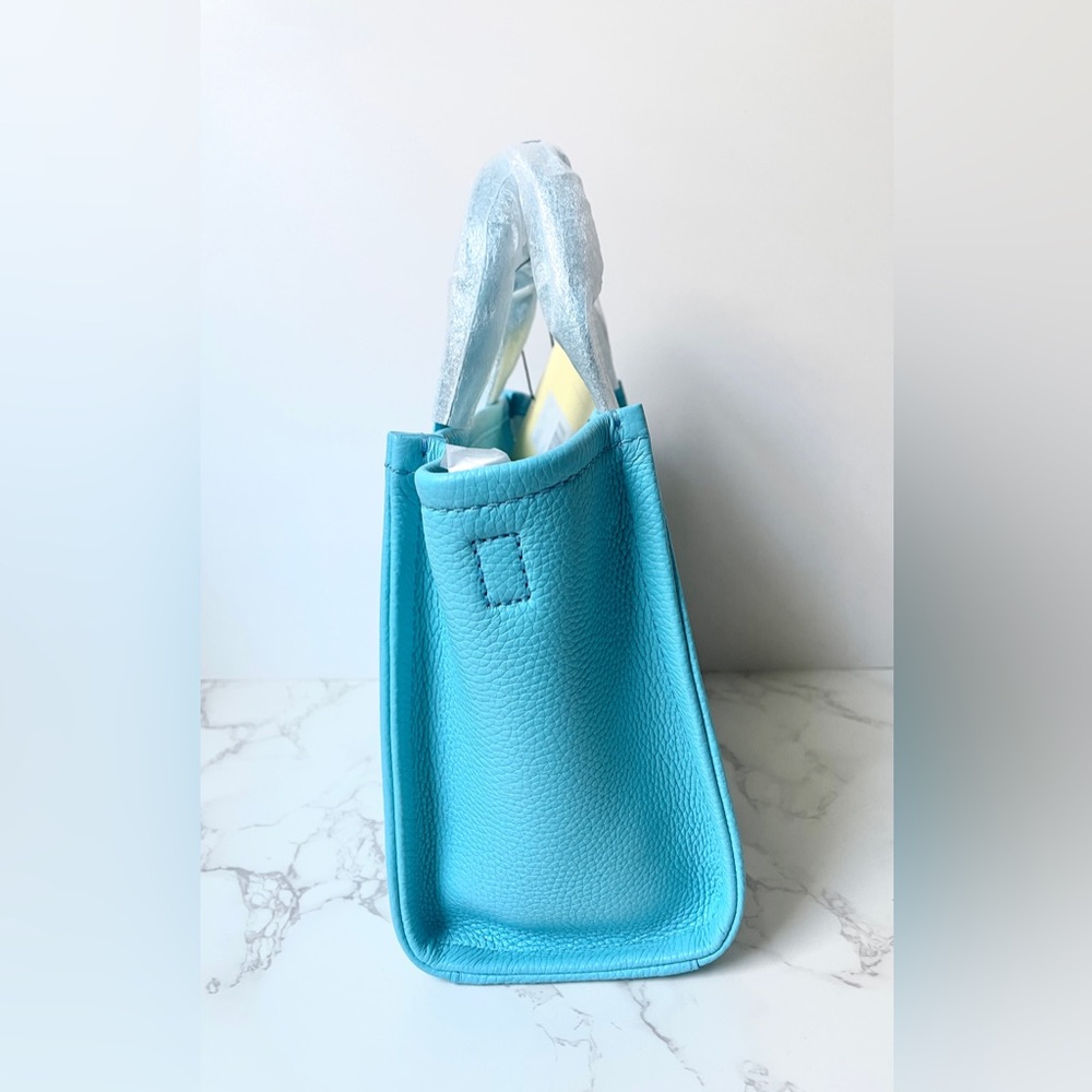 ❌SOLD❌ New Marc Jacobs Small Tote Bag Leather Pool Blue - Picture 6 of 12